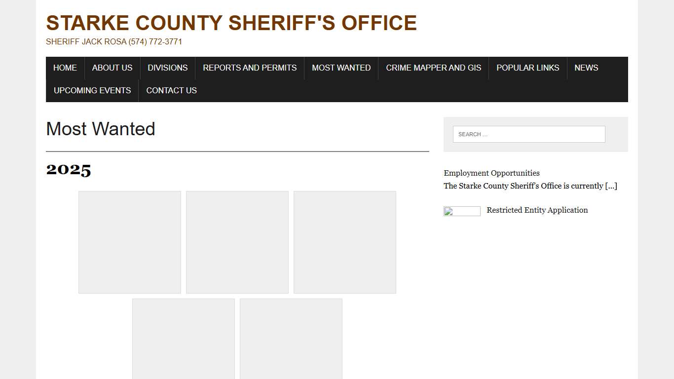 Most Wanted – Starke County Sheriff’s Office