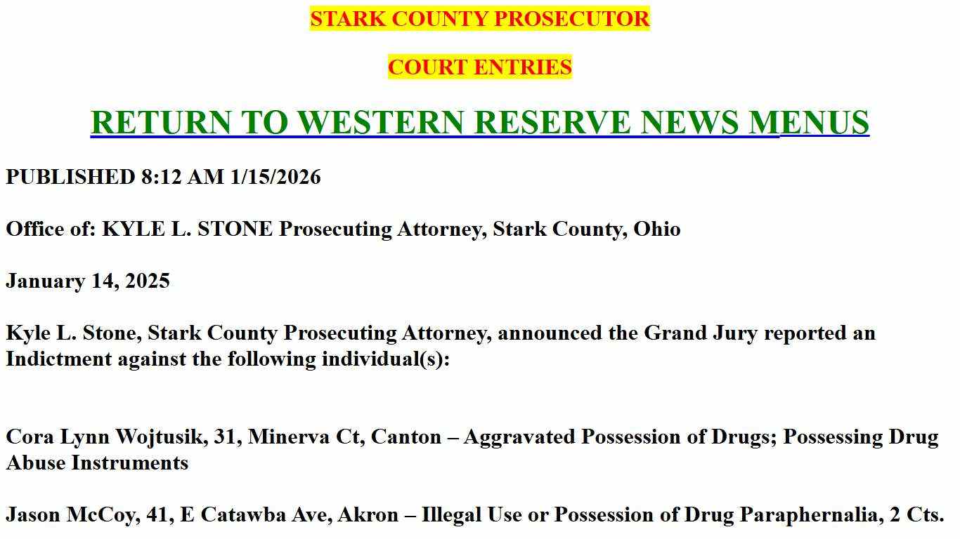 Results from Form 1 of Page STARKCOURTPOST.htm